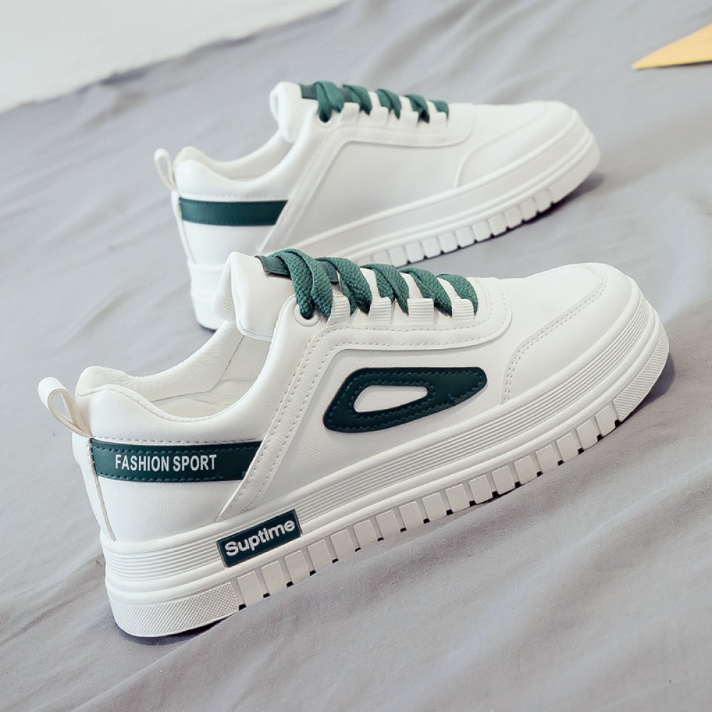Basic White Spring New Board Shoes Women Students Flat Running Casual Shoes